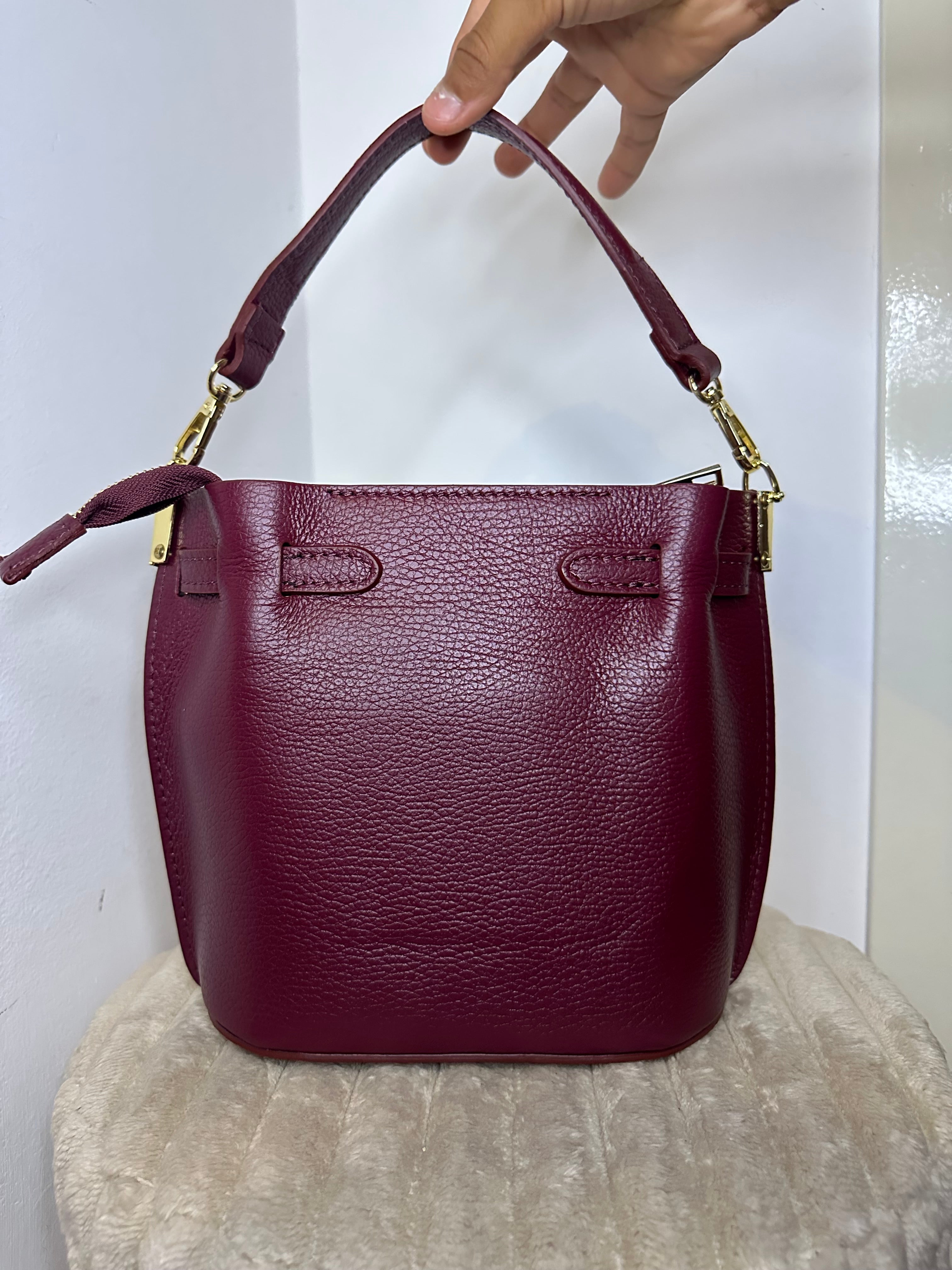 Borsa vera pelle bordeaux