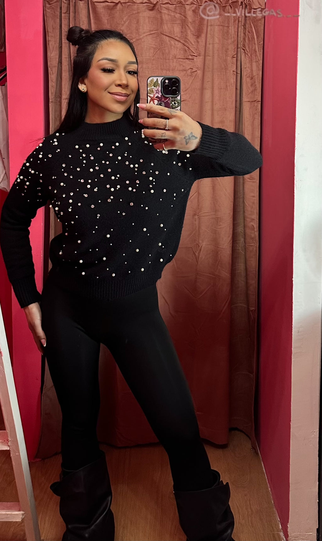 Maglione diamantato