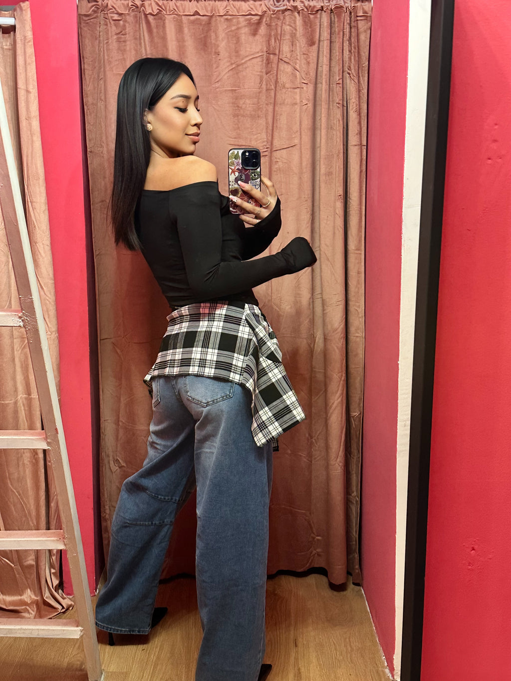 Jeans black mit