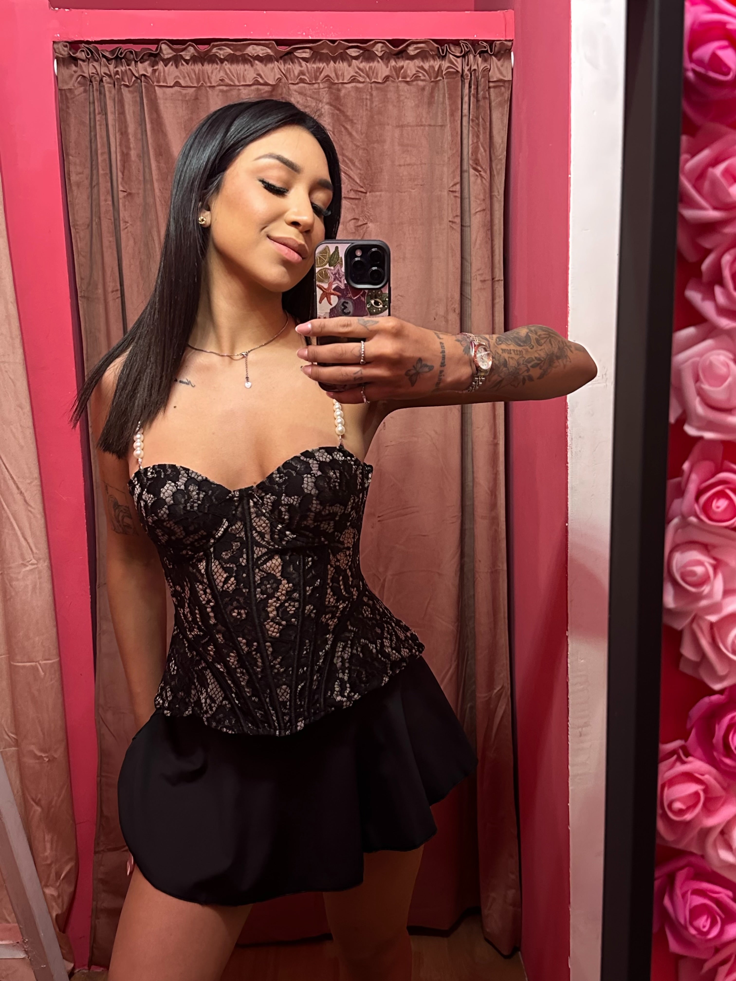 Corsetto perla nera