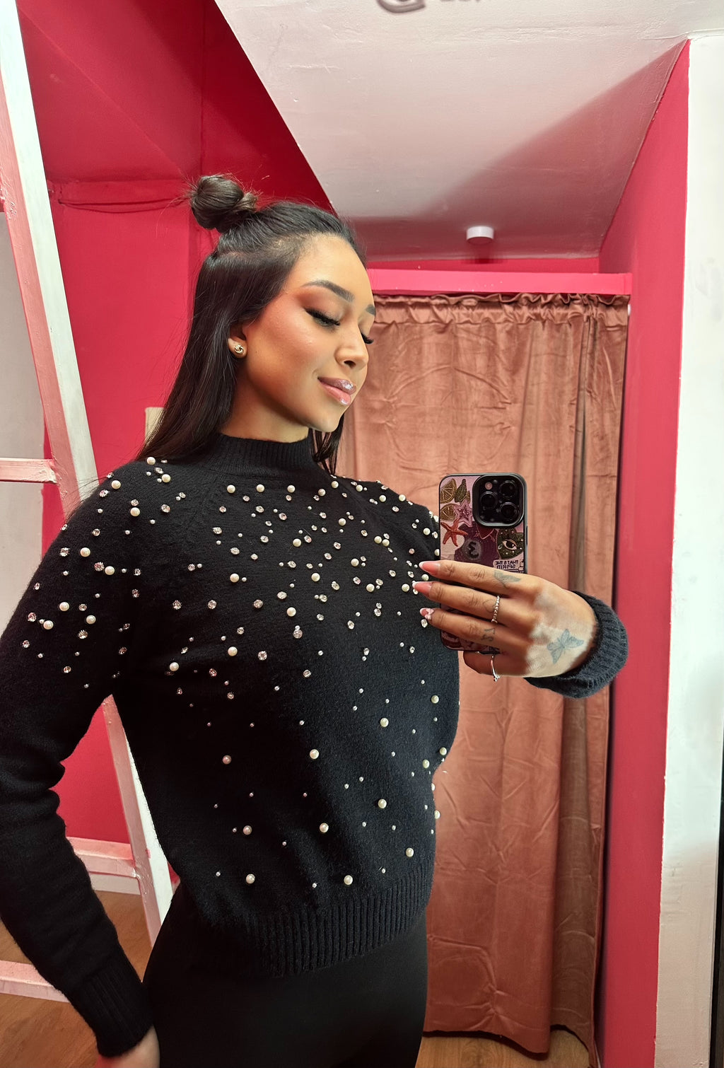 Maglione diamantato