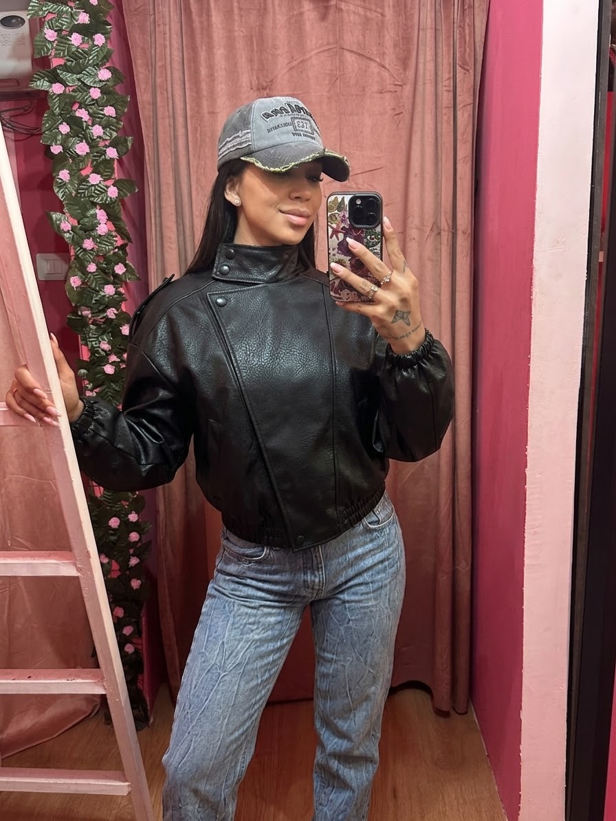 Giacca biker pelle