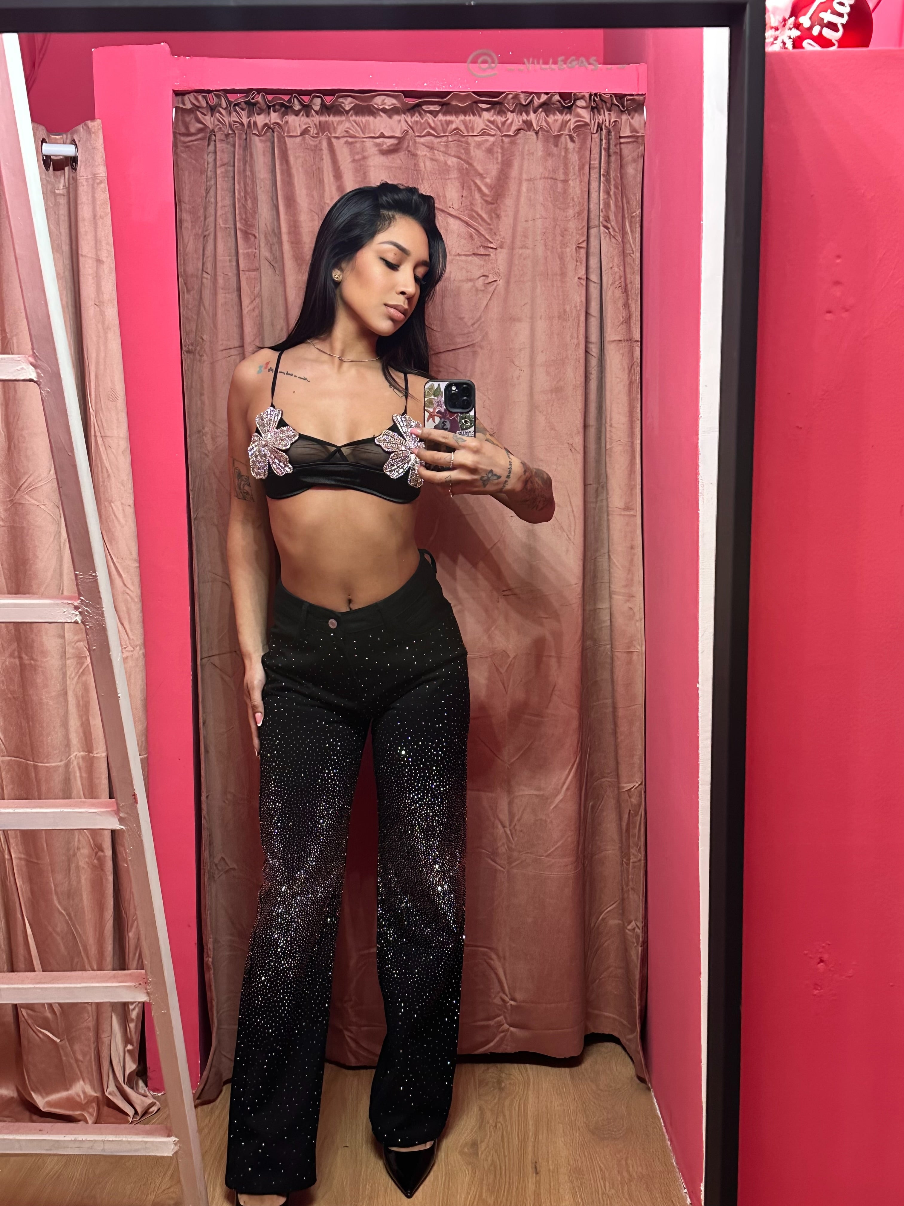 Jeans brillantinato crystal