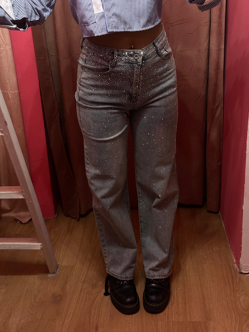 Jeans brillantinati stelle