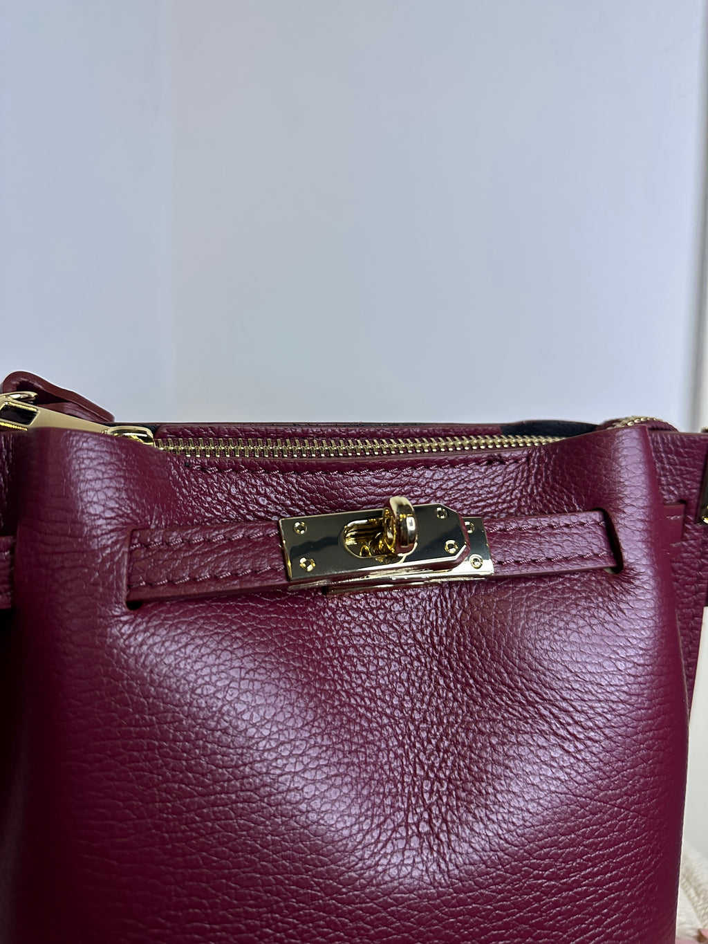 Borsa vera pelle bordeaux